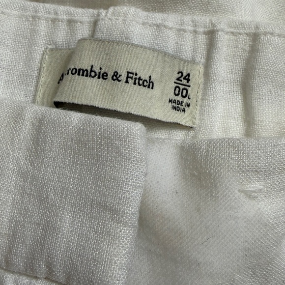 Abercrombie Fitch Sloane High Rise Tailored Linen Blend Wide Leg Pant 24/00L - Picture 8 of 12